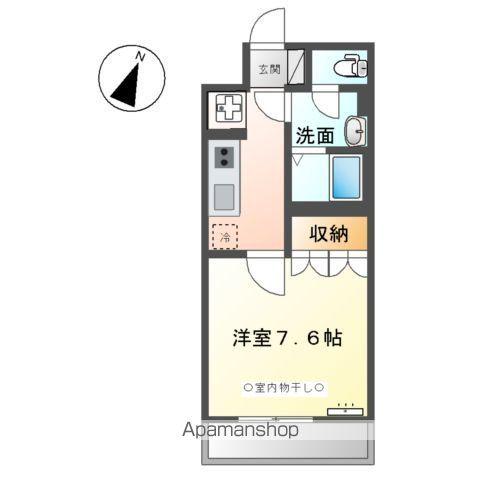 レスポワール善通寺(1K/2階)の間取り写真