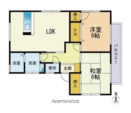 フォレストヒル東平尾(2LDK/1階)の間取り写真