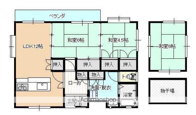 吉永コーポ(3LDK/3階)の間取り写真