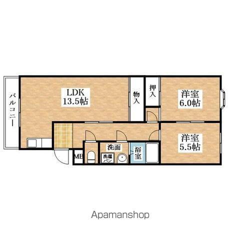 ルミエールF(2LDK/3階)の間取り写真