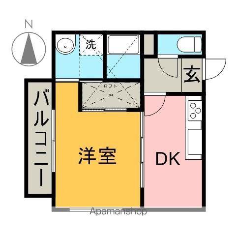 STUDIO YOU SAY(1DK/3階)の間取り写真