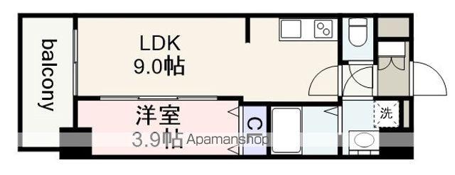 アドバンス名古屋アウリィ(1LDK/7階)の間取り写真