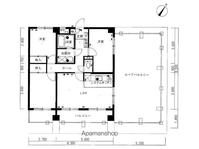 新栄アンピール筑紫ヶ丘(3LDK/5階)の間取り写真