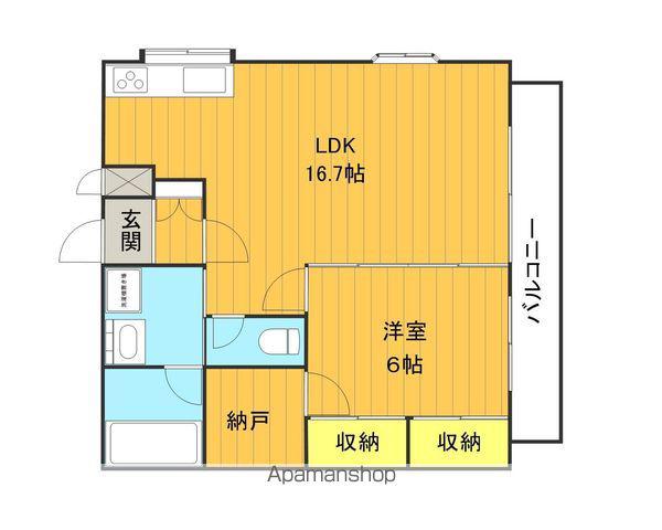 コーポトミーⅡ(1LDK/2階)の間取り写真