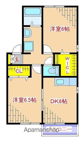 エスポアールM(2DK/1階)の間取り写真