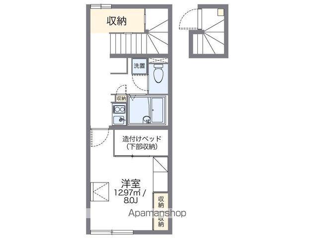 レオパレス柏田(1K/2階)の間取り写真