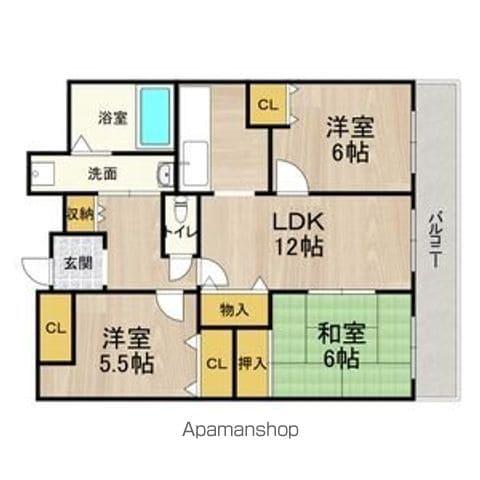 ピーノ長居(3LDK/2階)の間取り写真