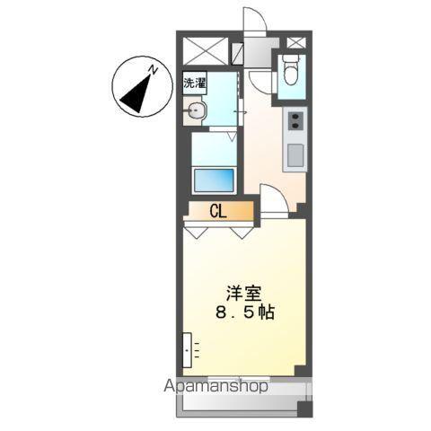 ベル・ローズ(1K/2階)の間取り写真