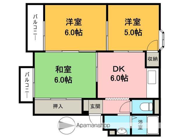 サンパーク816(3DK/2階)の間取り写真