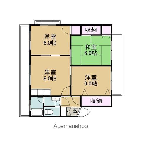 佐々木マンション(3DK/3階)の間取り写真