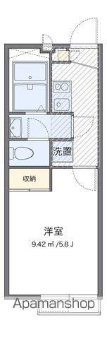 レオパレスエクセル乙高(1K/1階)の間取り写真