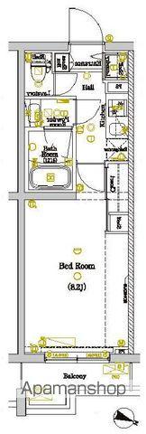 DIPS赤羽北イースト(1K/4階)の間取り写真