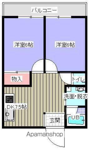 AZUMAマンション(2DK/2階)の間取り写真