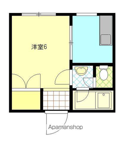 上村マンション(1K/3階)の間取り写真