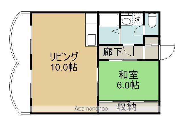 だいきゅうビルB(1LDK/3階)の間取り写真