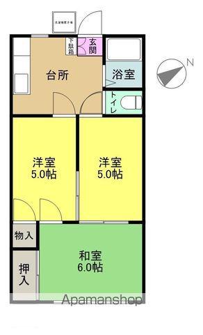 GH才丸ハイツ(3K/1階)の間取り写真