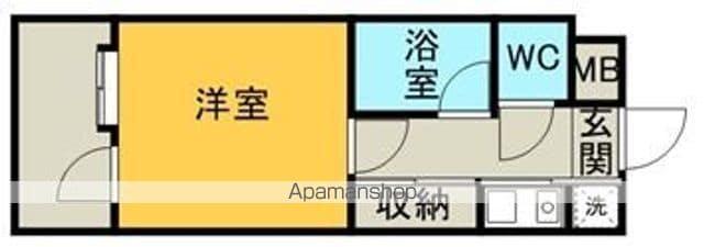 ピュアドームデイス西公園(1K/7階)の間取り写真