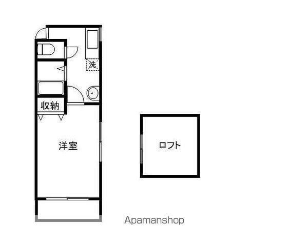 プレステージ宮脇(1K/2階)の間取り写真