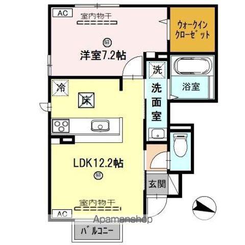 シェノン51(1LDK/1階)の間取り写真