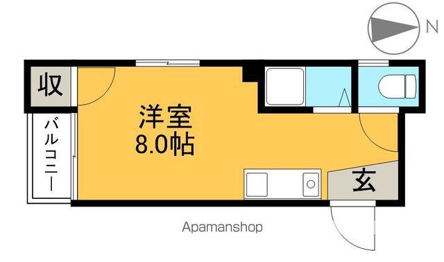 ハイツルネッサ楠(ワンルーム/4階)の間取り写真
