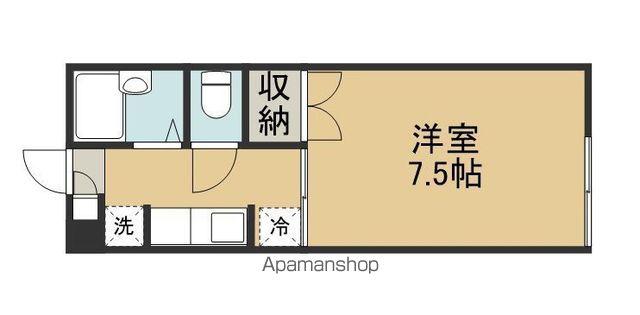 エクセルコートK(1K/1階)の間取り写真