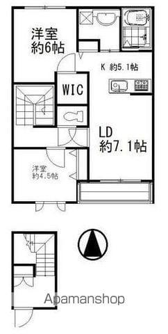 ブライトヒルⅡ(2LDK/2階)の間取り写真