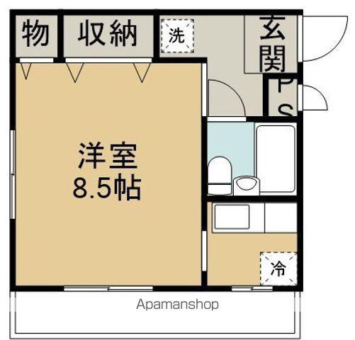 ミレニアム坂戸(ワンルーム/2階)の間取り写真