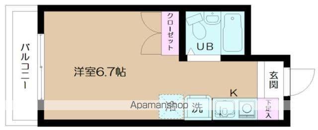 AIFORT立川(ワンルーム/2階)の間取り写真