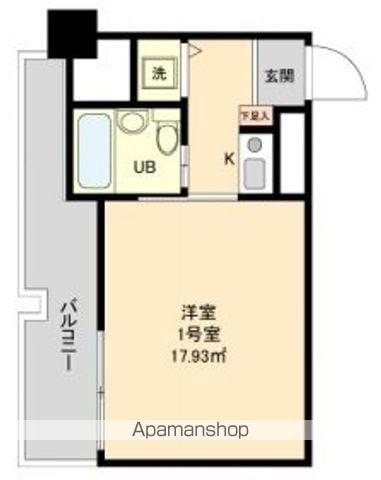 LION竹屋町(1K/4階)の間取り写真