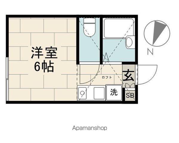 サン・クレール白鷺(ワンルーム/1階)の間取り写真