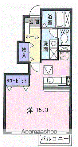 ヴィオラ・ハウスHAMA(1K/1階)の間取り写真