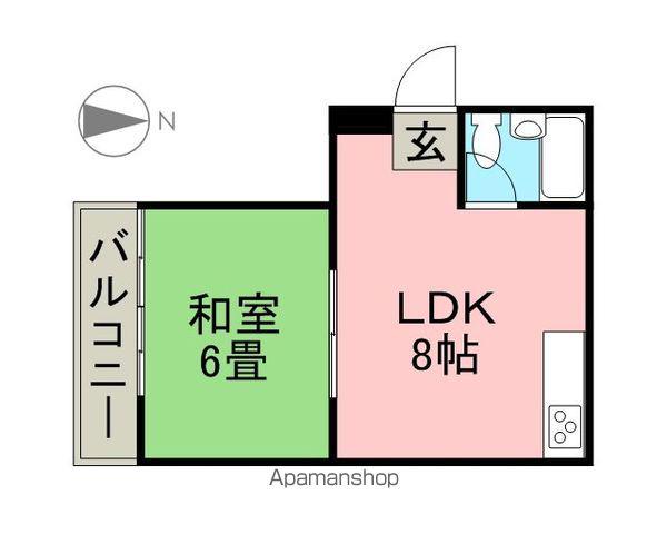 メゾンパール泉(1DK/6階)の間取り写真