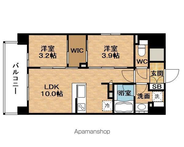 SOLLEVANTESHINUMEDA(2LDK/10階)の間取り写真