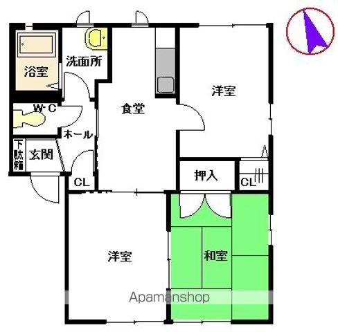 サクラージュD棟(3K/1階)の間取り写真