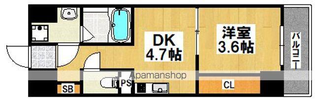 ARCA鳳(1DK/10階)の間取り写真