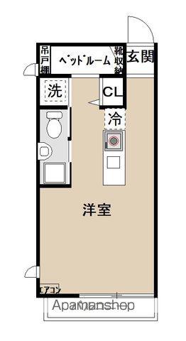 ルソーレ(ワンルーム/3階)の間取り写真