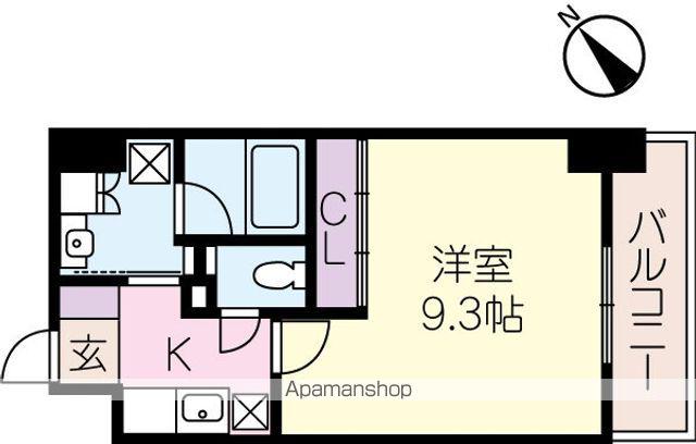 エルミナリュクス(1K/3階)の間取り写真