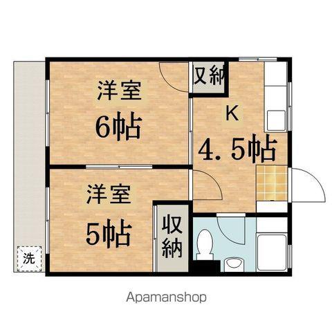 コーポ田中(2DK/1階)の間取り写真