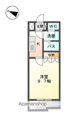 ロイヤルハイツ・IYO(1K/2階)の間取り写真