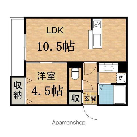 アセットコート堀之内(1LDK/1階)の間取り写真