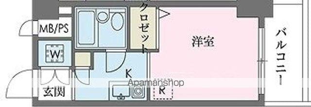 ウィンベルソロ国分寺1(ワンルーム/3階)の間取り写真