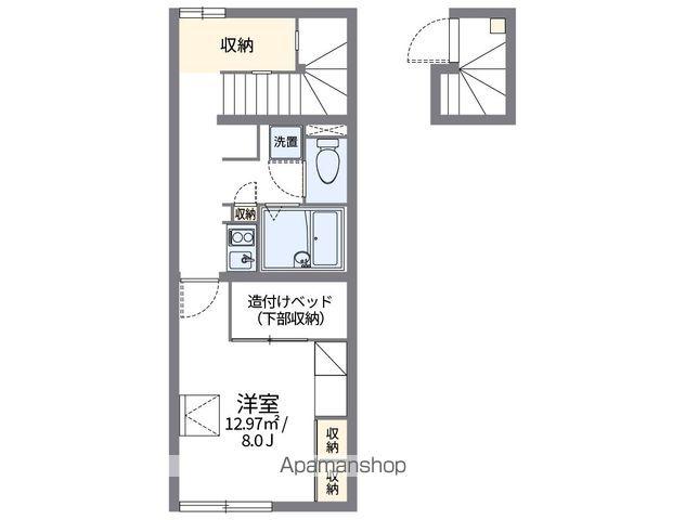 レオパレス八陽館(1K/2階)の間取り写真