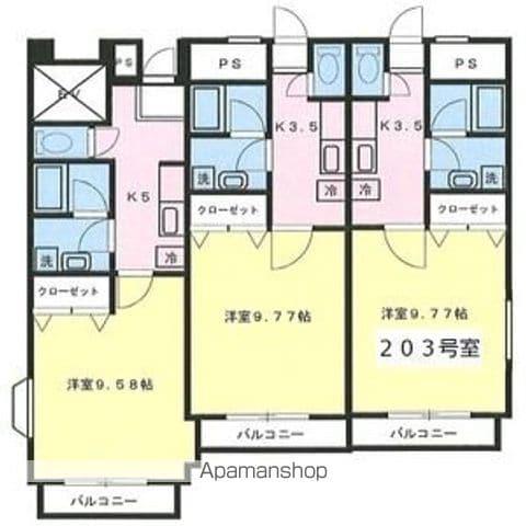 COMFORT PLACE(1K/2階)の間取り写真