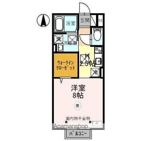 ルノン A棟(1K/1階)の間取り写真