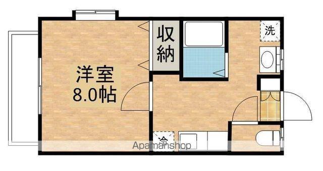 フェヴァリーⅥ(1K/2階)の間取り写真