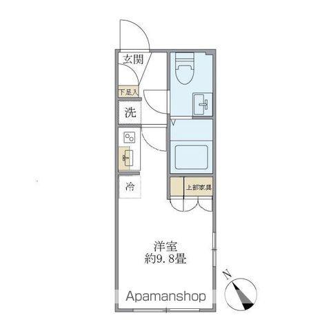 プラティーク清澄庭園(ワンルーム/3階)の間取り写真