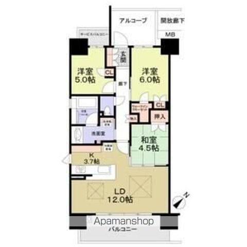 プレイズ泉大津1001(3LDK/10階)の間取り写真