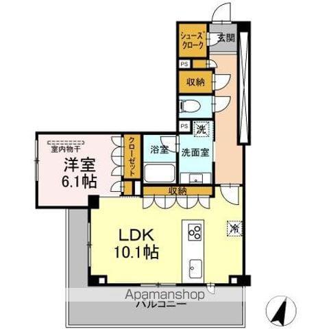 プライム フォレスト 百合ケ丘(1LDK/2階)の間取り写真