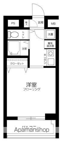 グラツィア方南町(1K/3階)の間取り写真