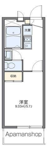 レオパレスエクセル 都町(1K/1階)の間取り写真